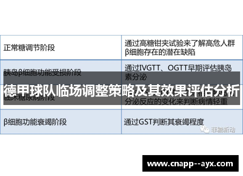 德甲球队临场调整策略及其效果评估分析